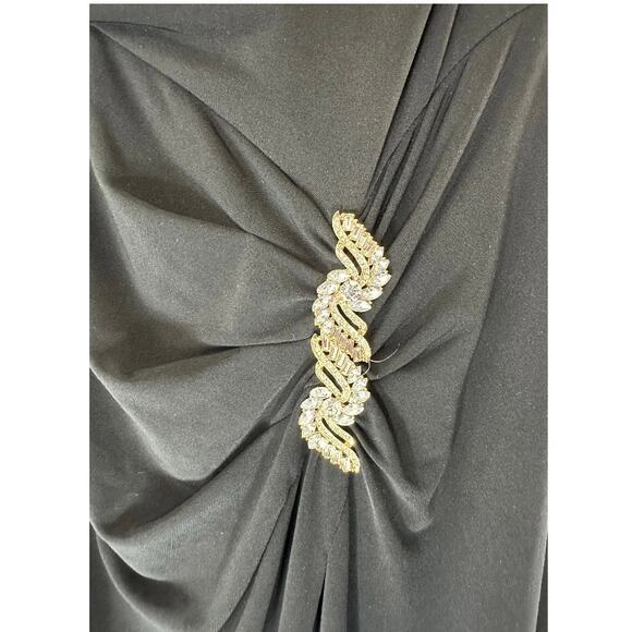 Tadashi Shoji Dress Black Sleeveless Mother of the Bride Formal Evening Medium - Picture 5 of 12